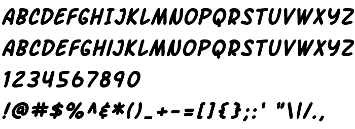 Попередній перегляд шрифта SF Arch Rival Bold Italic