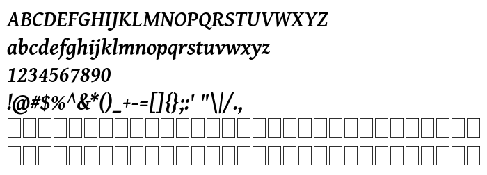 Попередній перегляд шрифта Gentium Basic Bold Italic