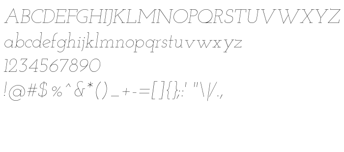 Попередній перегляд шрифта Josefin Slab Thin Italic