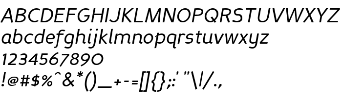 Попередній перегляд шрифта Perspective Sans Italic