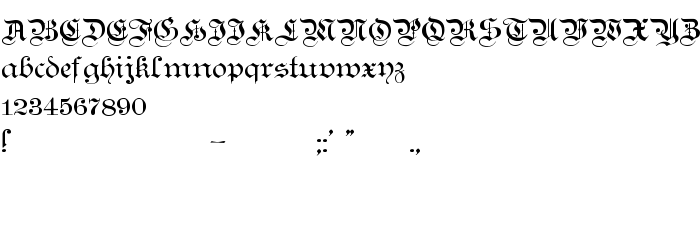 Попередній перегляд шрифта Teutonic No1 DemiBold