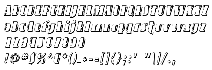 Попередній перегляд шрифта Avondale Shaded Italic