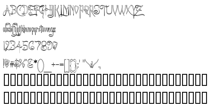 Попередній перегляд шрифта A Charming Font Outline