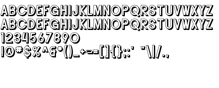 Попередній перегляд шрифта SF Buttacup Lettering Shaded