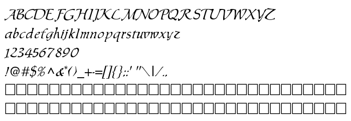Попередній перегляд шрифта Chaucer Regular