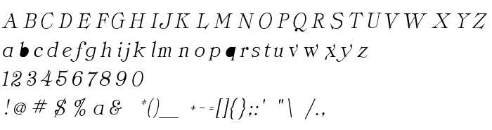 Попередній перегляд шрифта Classica-Italic