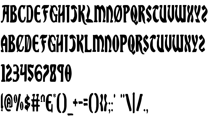 Попередній перегляд шрифта Sable Lion Condensed