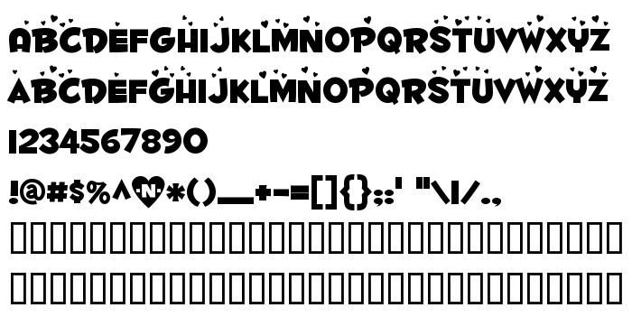 Попередній перегляд шрифта Fontdinerdotcom Luvable