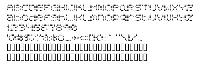 Попередній перегляд шрифта 5x5 Dots Outline
