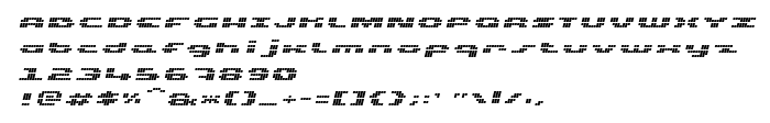 Попередній перегляд шрифта UP Tiny lcd four 8 Italic
