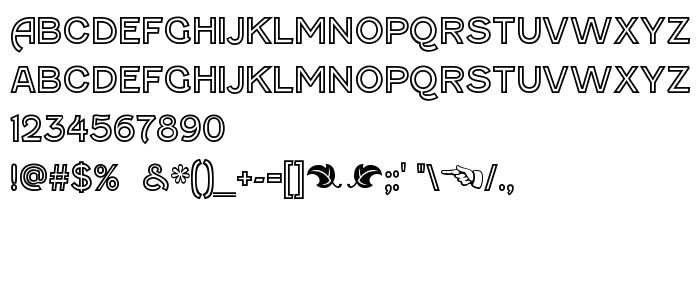 Попередній перегляд шрифта Fenwick Outline Free