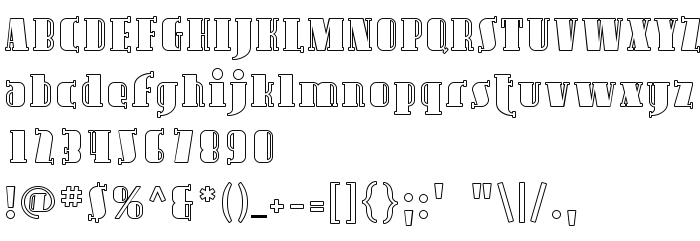 Попередній перегляд шрифта Avondale Outline