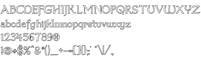 Попередній перегляд шрифта Dumbledor 3 Outline