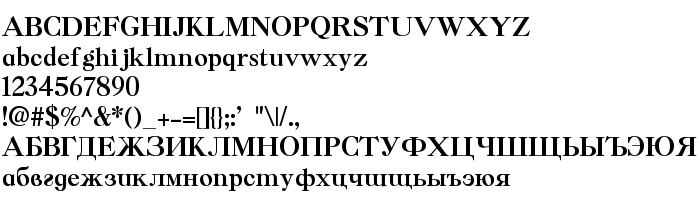 Попередній перегляд шрифта Caslon