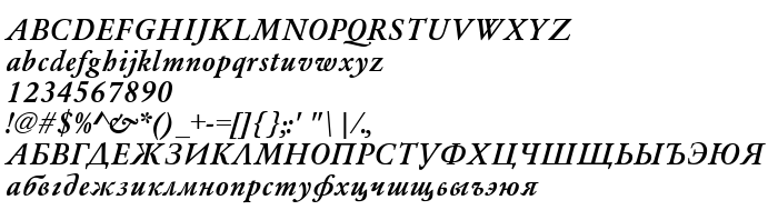 Попередній перегляд шрифта Garamond_A.Z_PS Bold-Italic
