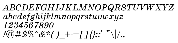 Попередній перегляд шрифта SchoolBookC Italic