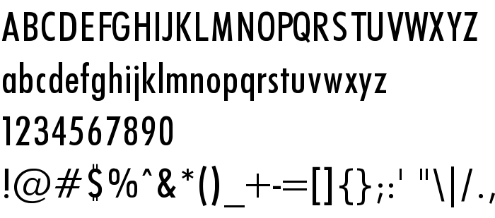 Попередній перегляд шрифта Futura_Condenced-Normal