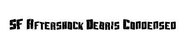 Шрифт SF Aftershock Debris Condensed